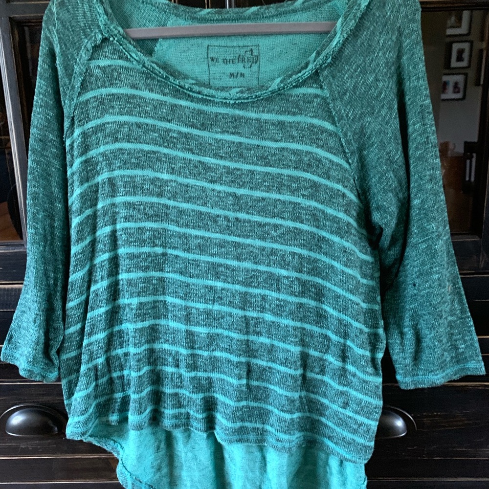 Free People - We the Free - 3/4 sleeve striped top